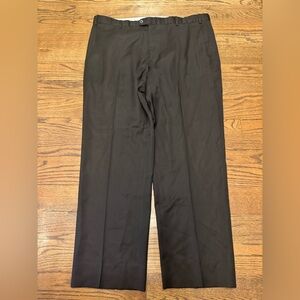 Zanella Men’s Black Dress Pants – Todd Fit, Size 40, 100% Wool, Made in Italy